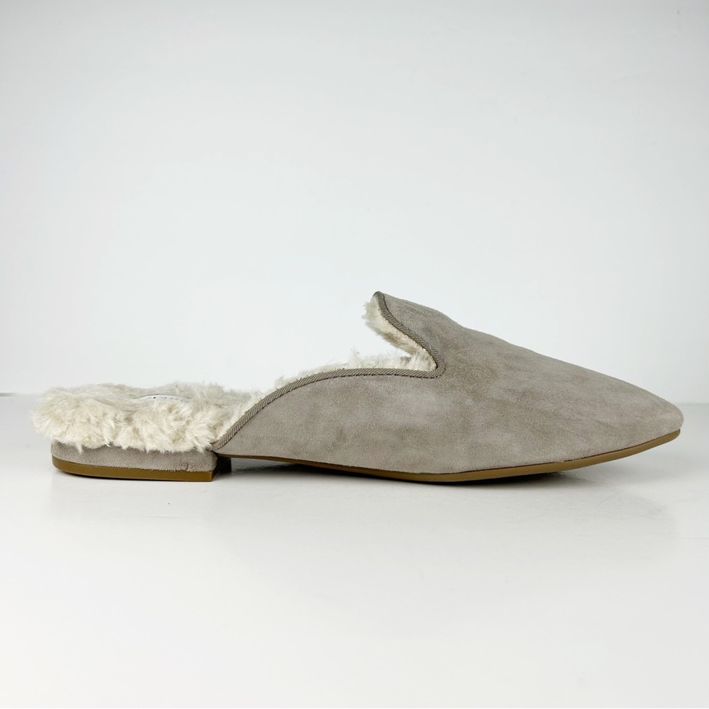 Birdies The Phoebe Suede Gray Moleskin Soft Cozy Comfy Slides Mules - Picture 8 of 13